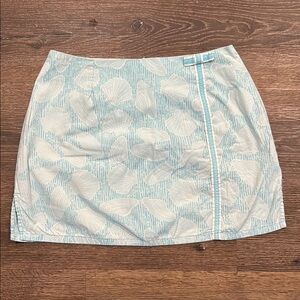 Vintage Lilly Pulitzer Shell Blue Skort Skirt Girls 6 90s